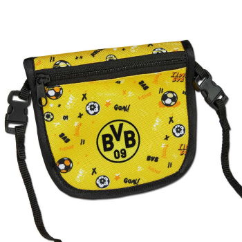 Borussia Dortmund BVB Kinder-Geldbeutel Schwarz-Gelb mit Umhängekordel